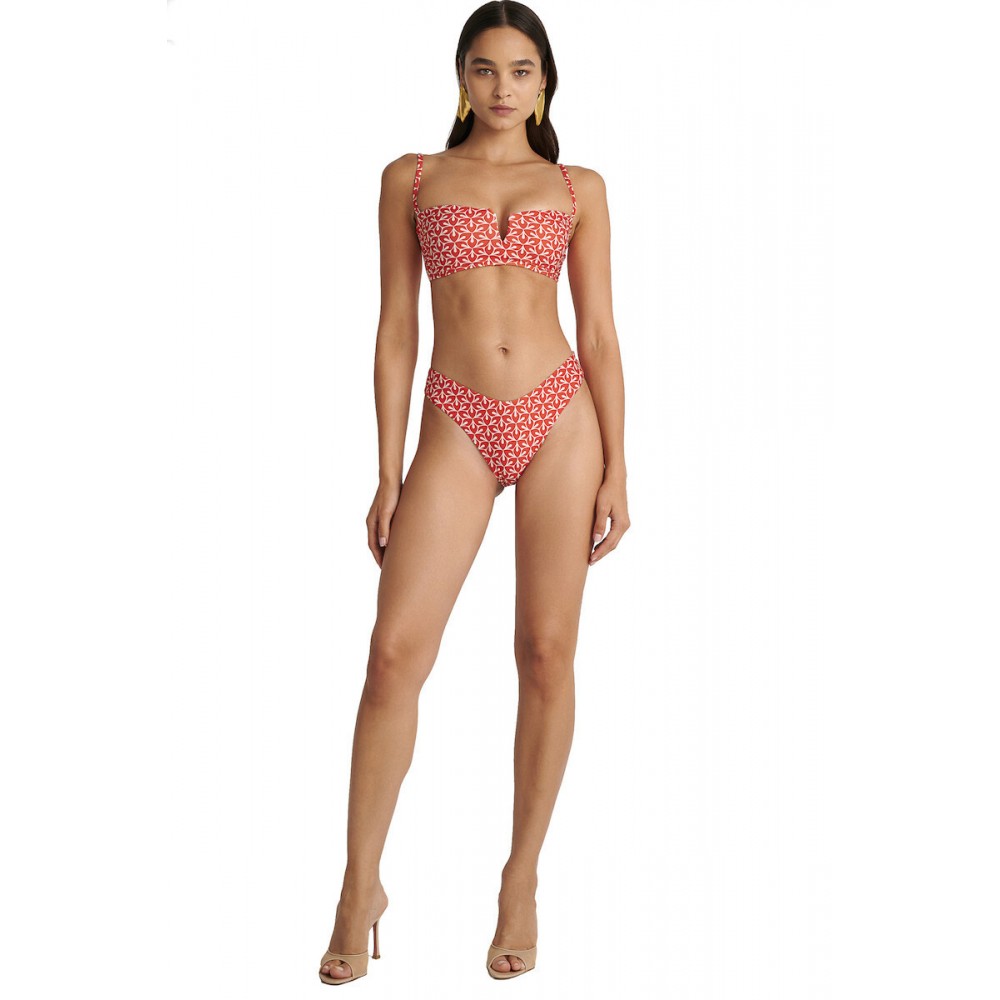 BLU4U 25365262-20, Γυναικείο Μαγιό Κυλοτάκι Brazilian  "RETRO RED", ΚΟΡΑΛΛΙ