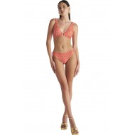BLU4U 25365263-20, Γυναικείο Μαγιό Κυλοτάκι "RETRO RED" σε κανονικό κόψιμο, ΚΟΡΑΛΙ
