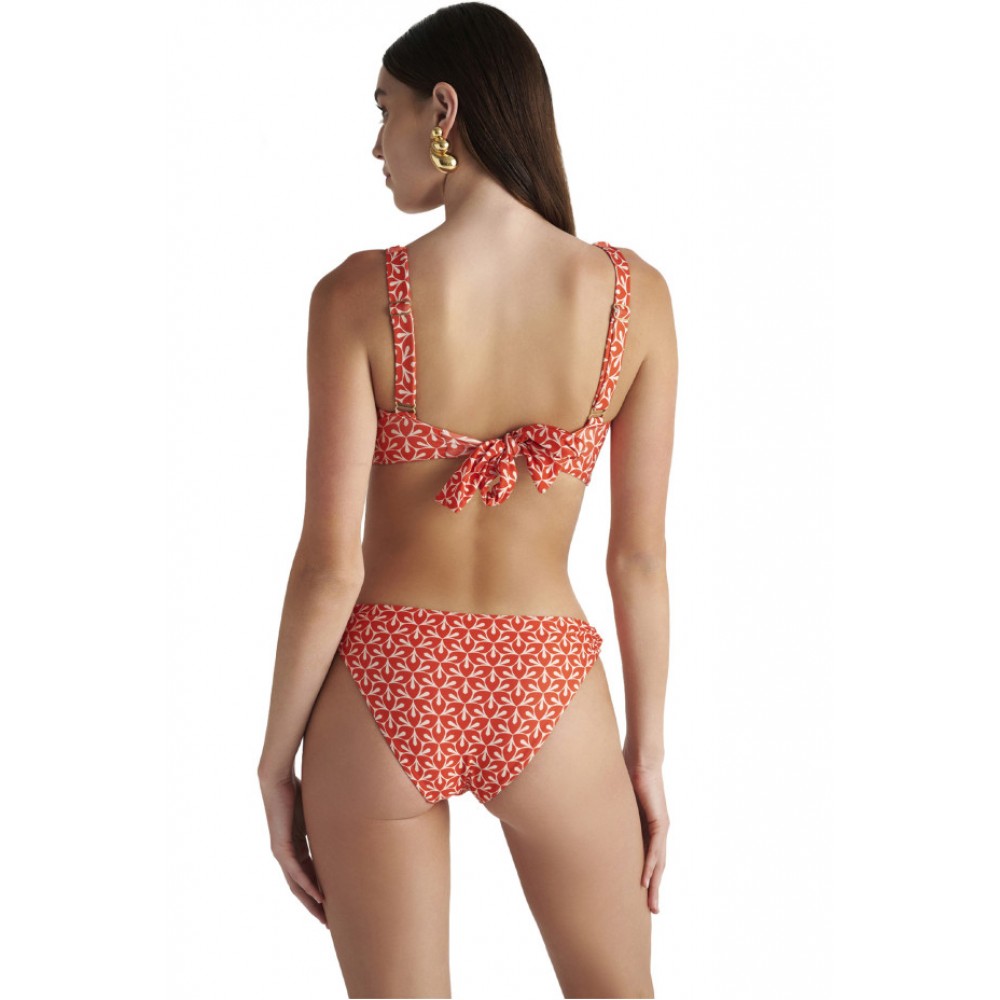 BLU4U 25365263-20, Γυναικείο Μαγιό Κυλοτάκι "RETRO RED" σε κανονικό κόψιμο, ΚΟΡΑΛΙ
