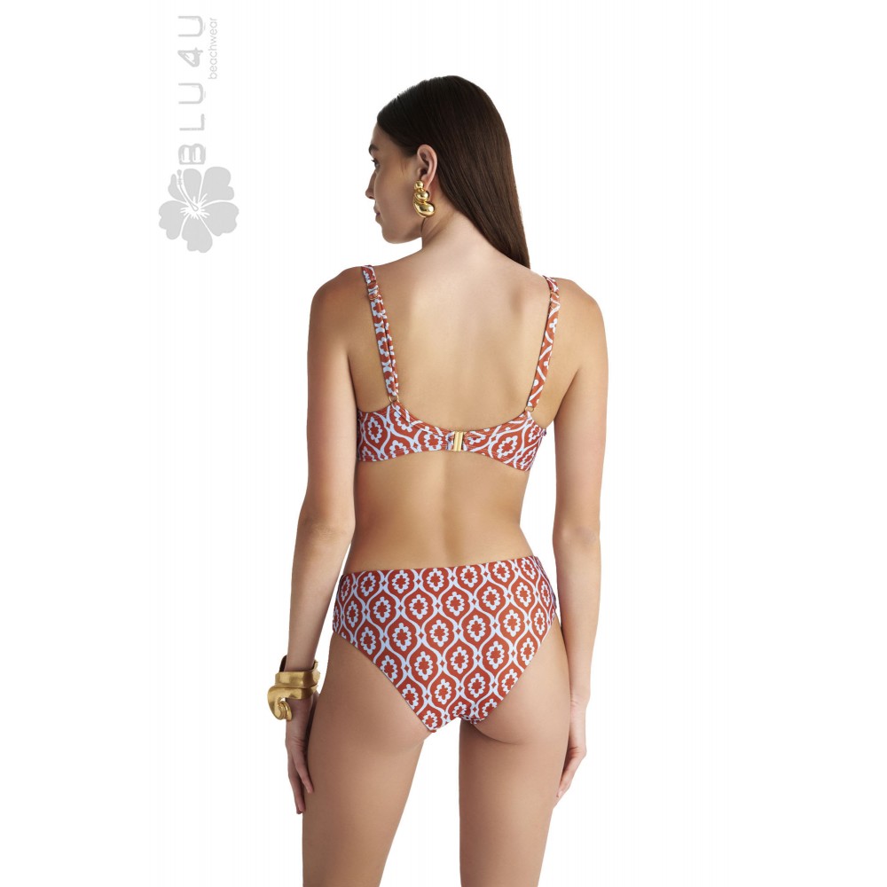 Blu4U 25365186,  Γυναικείο Μαγιό Σλιπ Hipster Bronze Aztec