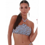 Bluepoint 25066001, "CANDY RUSH" Γυναικείο Bikini Top με κρίκο, ΣΙΕΛ