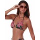 Bluepoint 25066013, "SECRET GARDEN" Γυναικείο Bikini Top  Τριγωνάκι, ΜΑΥΡΟ