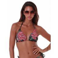 Bluepoint 25066013, "SECRET GARDEN" Γυναικείο Bikini Top  Τριγωνάκι, ΜΑΥΡΟ