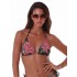 Bluepoint 25066013, "SECRET GARDEN" Γυναικείο Bikini Top  Τριγωνάκι, ΜΑΥΡΟ