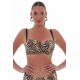 Bluepoint 25066041E, Γυναικείο Bikini Top Strapless "SPIRIT ANIMAL" με μπανέλα Cup E, ΜΠΕΖ-ΔΕΡΜΑ