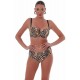 Bluepoint 25066041E, Γυναικείο Bikini Top Strapless "SPIRIT ANIMAL" με μπανέλα Cup E, ΜΠΕΖ-ΔΕΡΜΑ