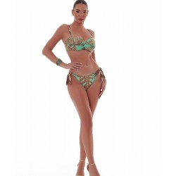 Bluepoint 25065057 "AFRICANA" Γυναικείο Bikini Slip με δέσιμο,  ΒΕΡΑΜΑΝ