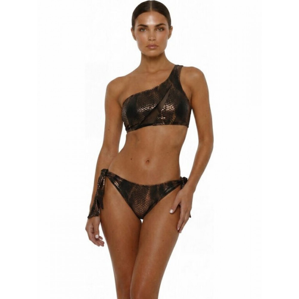 Bluepoint 26065074-18, Γυναικείο  Μαγιό "CROCO EFFECT"Brazilian  Bikini Bottom, ΚΑΦΕ