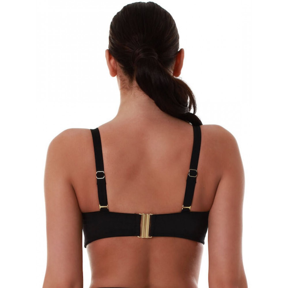 Bluepoint 26066099F-02 , Γυναικείο Bikini Top Cup F με ενίσχυση, ΜΑΥΡΟ