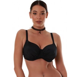 Bluepoint 26066099F-02 , Γυναικείο Bikini Top Cup F με ενίσχυση, ΜΑΥΡΟ