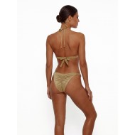 Bluepoint 26066025-40, Γυναικείο Τριγωνάκι Bikini Top, ΜΠΕΖ-ΧΡΥΣΟ