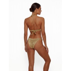 Bluepoint 26066025-40, Γυναικείο Τριγωνάκι Bikini Top, ΜΠΕΖ-ΧΡΥΣΟ