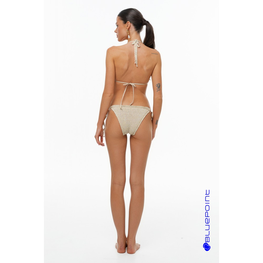 Bluepoint 26066031-40, Γυναικείο Τριγωνάκι Bikini Top, ΜΠΕΖ-ΧΡΥΣΟ