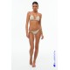 Bluepoint 26066031-40, Γυναικείο Τριγωνάκι Bikini Top, ΜΠΕΖ-ΧΡΥΣΟ