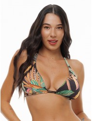 Bluepoint 26066058C-02 , Γυναικείο Τριγωνάκι Bikini Top "HOT TROPIC", ΜΑΥΡΟ