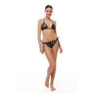 Bluepoint 26066073-18, Γυναικείο Τριγωνάκι Bikini Top "CROCO EFFECT", ΚΑΦΕ