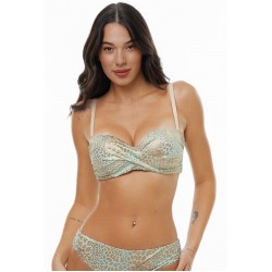Bluepoint 2606612D-09, Γυναικείο Bikini Top Strapless "Wild Cat", ΠΕΤΡΟΛ