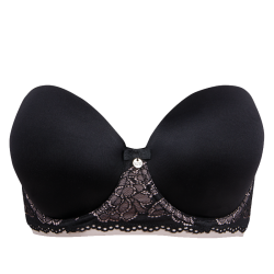 Berlei Curvy Strapless B5062 Σουτιέν strapless για μεγάλο στήθος με μπανέλα, ΜΑΥΡΟ