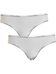 Calvin Klein CK ONE F1039E-2pcs κυλοτάκι βαμβακερό με λογότυπο άσπρο