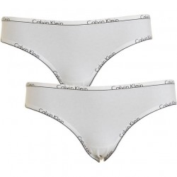 Calvin Klein CK ONE F1039E-2pcs κυλοτάκι βαμβακερό με λογότυπο άσπρο