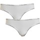 Calvin Klein CK ONE F1039E-2pcs κυλοτάκι βαμβακερό με λογότυπο άσπρο