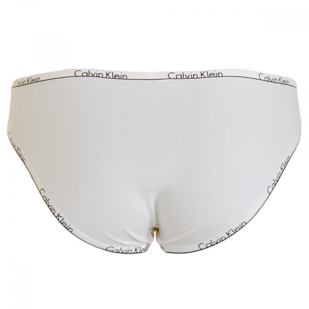 Calvin Klein CK ONE F1039E-2pcs κυλοτάκι βαμβακερό με λογότυπο άσπρο