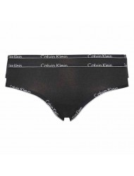 Calvin Klein CK ONE F1039E-2pcs κυλοτάκι βαμβακερό με λογότυπο ΜΑΥΡΟ