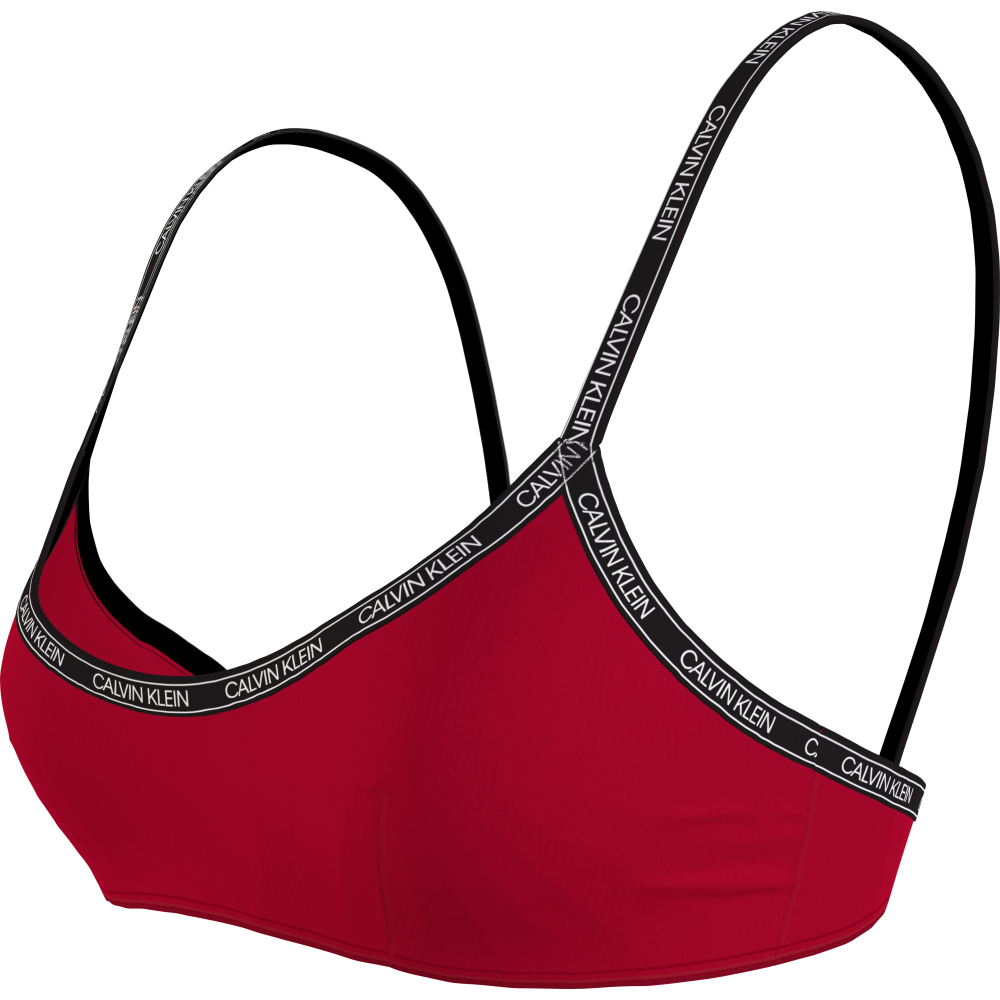 Γυναικείο Μαγιό Calvin Klein Bralette KW0KW01273-XMK σε κόκκινο χρώμα