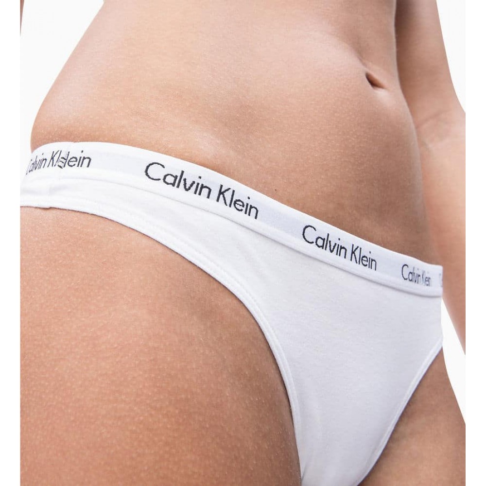 Calvin Klein  QD3588E-999 Bikini 3PK, βαμβακερά κυλοτάκια  σε συσκευασία των 3 τεμαχίων ΑΣΠΡΟ-ΜΑΥΡΟ-ΓΚΡΙ