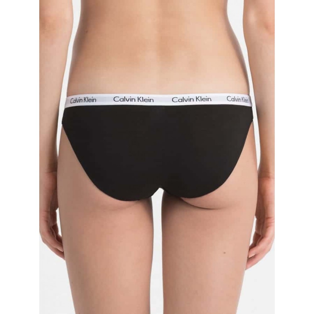 Calvin Klein  QD3588E-999 Bikini 3PK, βαμβακερά κυλοτάκια  σε συσκευασία των 3 τεμαχίων ΑΣΠΡΟ-ΜΑΥΡΟ-ΓΚΡΙ