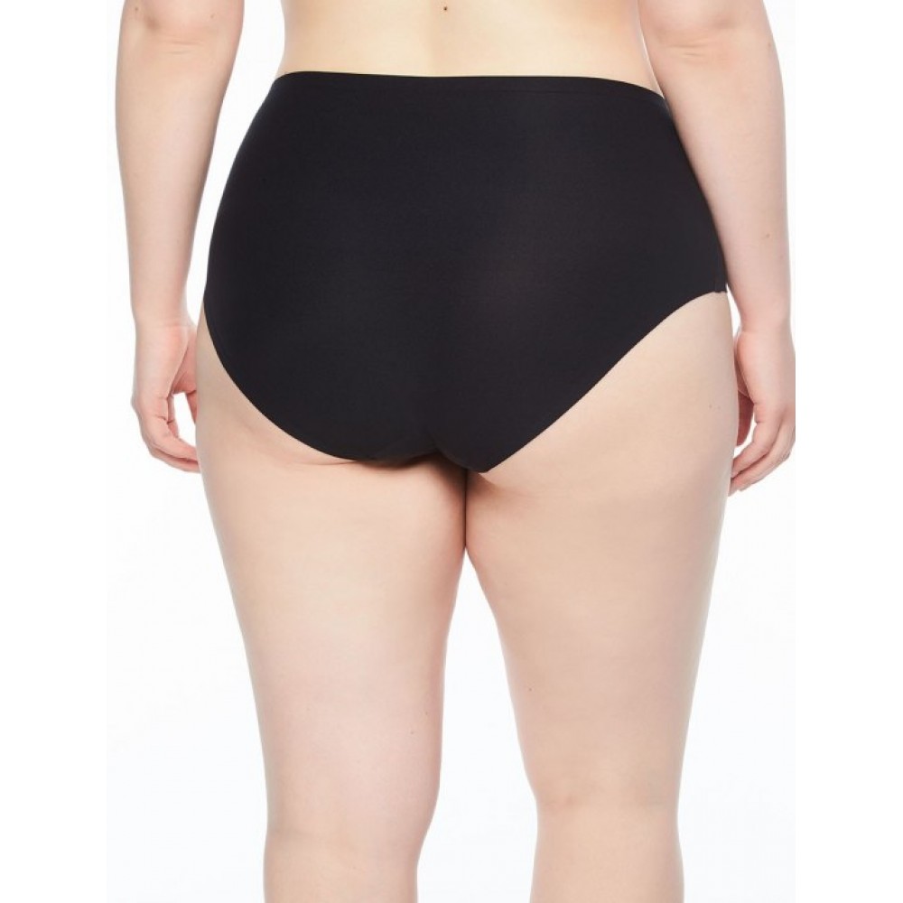 Chantelle C11370, Ψηλόμεσο Stretch Κυλοτάκι Plus Size αόρατο κα΄τω από τα ρούχα ΜΑΥΡΟ