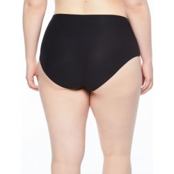 Chantelle C11370, Ψηλόμεσο Stretch Κυλοτάκι Plus Size αόρατο κα΄τω από τα ρούχα ΜΑΥΡΟ