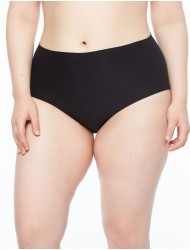 Chantelle C11370, Ψηλόμεσο Stretch Κυλοτάκι Plus Size αόρατο κα΄τω από τα ρούχα ΜΑΥΡΟ