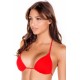 Μiss Crool I20-570 , Τριγωνάκι Bikini Top Push Up με διπλή ενίσχυση, ΚΟΚΚΙΝΟ