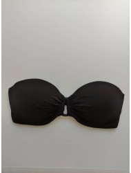 Μiss Crool I20-851, Strapless Σουτιέν μαγιό  cup B/C ενισχυμένο και κούμπωμα στη πλάτη, ΜΑΥΡΟ