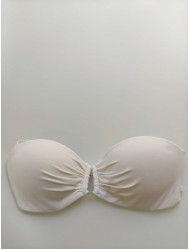 Μiss Crool I20-851, Strapless Σουτιέν μαγιό  cup B/C ενισχυμένο και κούμπωμα στη πλάτη ΑΣΠΡΟ