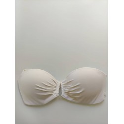 Μiss Crool I20-851, Strapless Σουτιέν μαγιό  cup B/C ενισχυμένο και κούμπωμα στη πλάτη ΑΣΠΡΟ