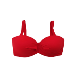 Miss Crool I20-852Ε, Strapless Bikini Top για μεγάλο στήθος, cup E, KOKKINO