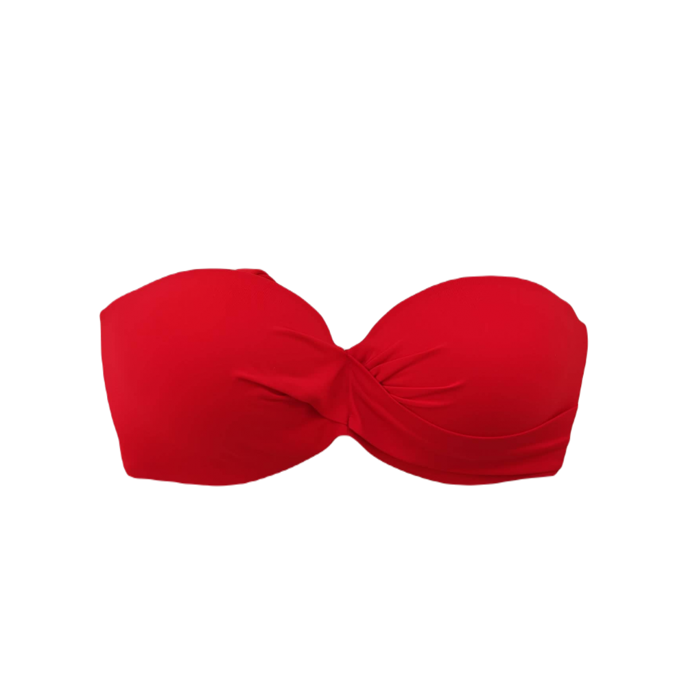 Miss Crool I20-852Ε, Strapless Bikini Top για μεγάλο στήθος, cup E, KOKKINO