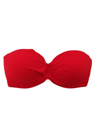 Miss Crool I20-852Ε, Strapless Bikini Top για μεγάλο στήθος, cup E, KOKKINO