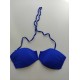 Miss Crool I20-862, Strapless Bikini Top με εντυπωσιακό V, χωρίς μπανέλα, ΜΠΛΕ ΡΟΥΑ