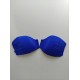 Miss Crool I20-862, Strapless Bikini Top με εντυπωσιακό V, χωρίς μπανέλα, ΜΠΛΕ ΡΟΥΑ