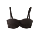 Miss Crool I20-852E , Strapless Bikini Top για μεγάλο στήθος, cup E, ΜΑΥΡΟ