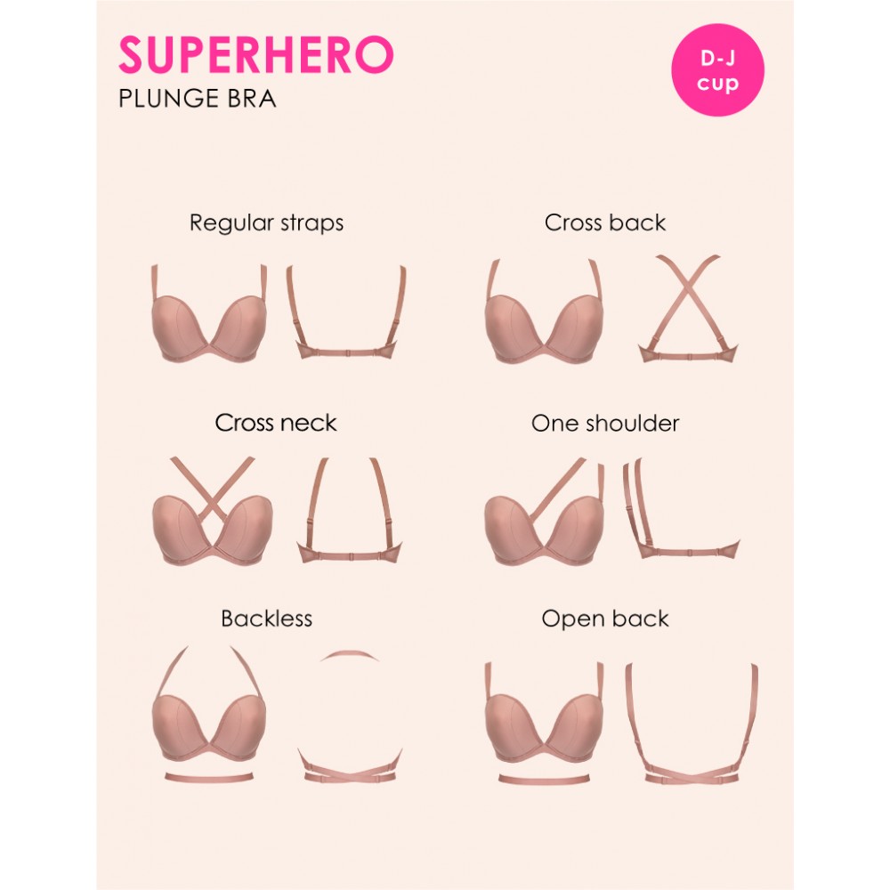 Curvy Kate CK088108, Πολυμορφικό Σουτιέν Superhero Strapless Push Up με βαθύ ντκεολτέ, ΜΠΕΖ 