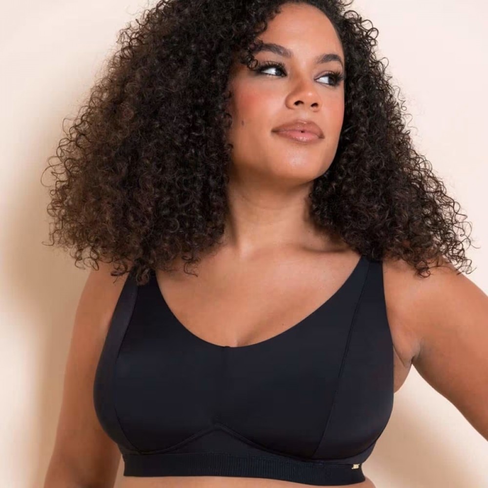 Curvy Kate CK093110, Αθλητικό Bralette χωρίς μπανέλα ΜΑΥΡΟ 