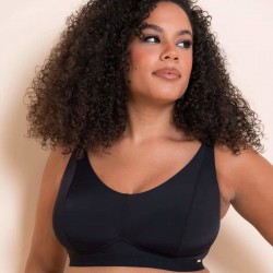 Curvy Kate CK093110, Αθλητικό Bralette χωρίς μπανέλα ΜΑΥΡΟ 
