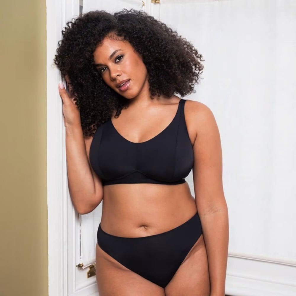 Curvy Kate CK093110, Αθλητικό Bralette χωρίς μπανέλα ΜΑΥΡΟ 