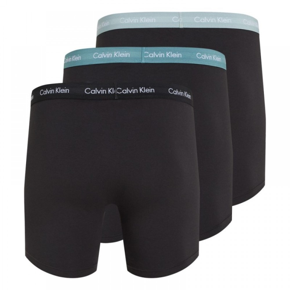 Calvin Klein Plus Size Trunk 3pack 000NB2667A-Q3R, COTTON STRETCH,  ΜΑΥΡΑ