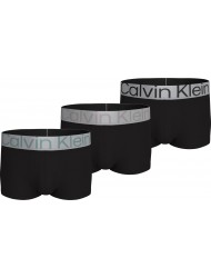 Calvin Klein 3Pack Microfiber Low Rise Trunk 000NB3074A-QTE, BLACK