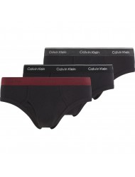 Calvin Klein 000NB3998A-PRU, Σλιπ με άνοιγμα Hip Brief 3 pcs Cotton Classics, ΜΑΥΡΑ